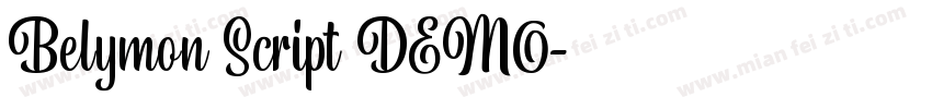 Belymon Script DEMO字体转换